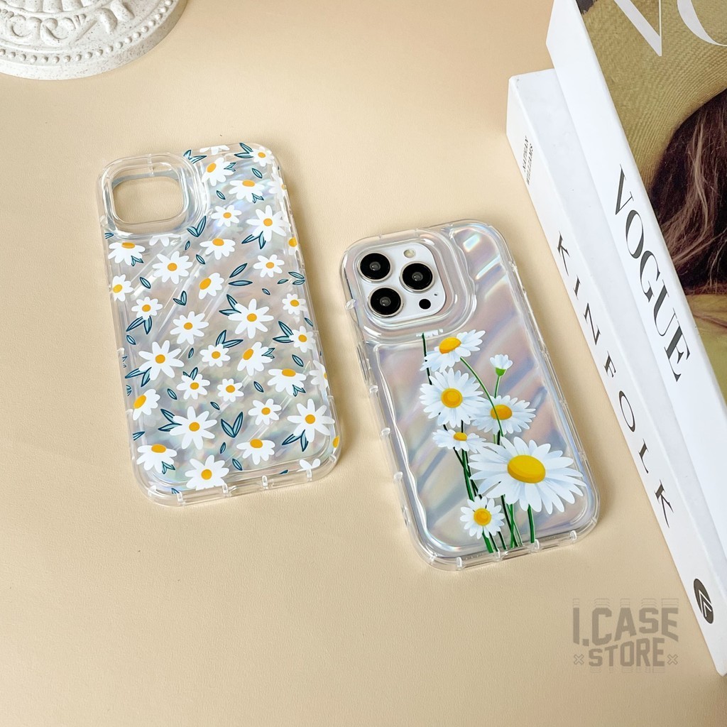 Jual 「Clearance Sale! 」 Dazzle 3D Wave Motif White Flower Compatible ...