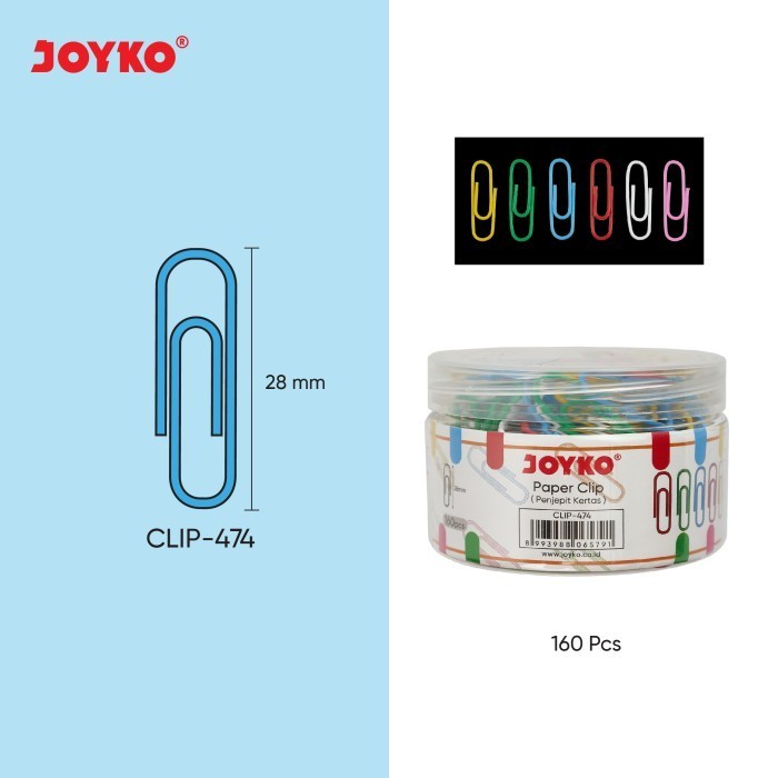 Jual Paper Clip Klip Penjepit Kertas Joyko CLIP-474 ~ 475 | Shopee ...