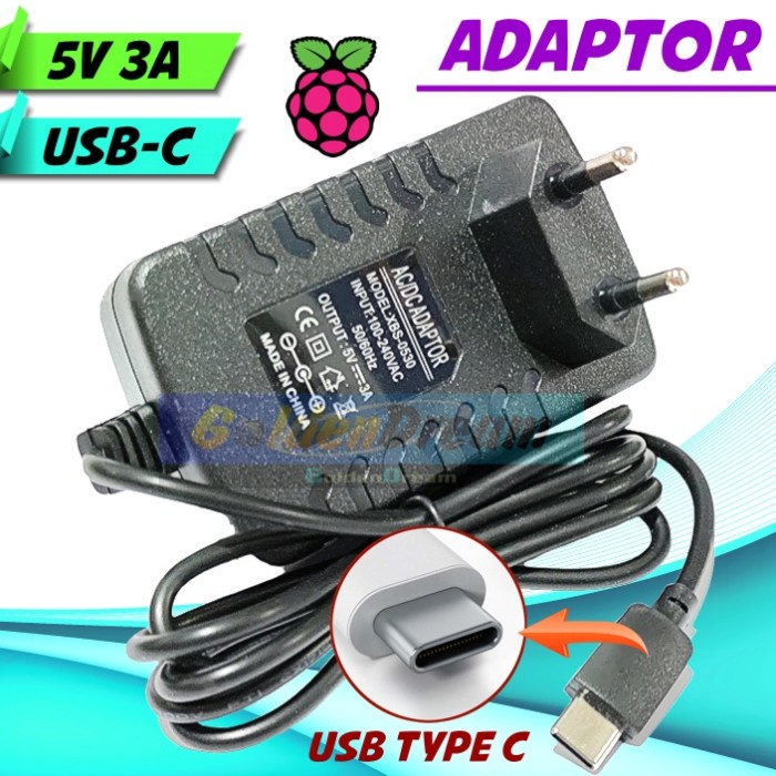 Jual Adaptor 5v 3A USB Type C Power Supply Rasp Raspberry Pi 4 Laptop ...