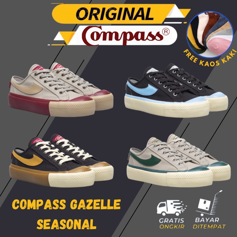 Jual [original] Compass Gazelle Low Wafer Green Wafer Maroon Caramel Choco Ice Shopee