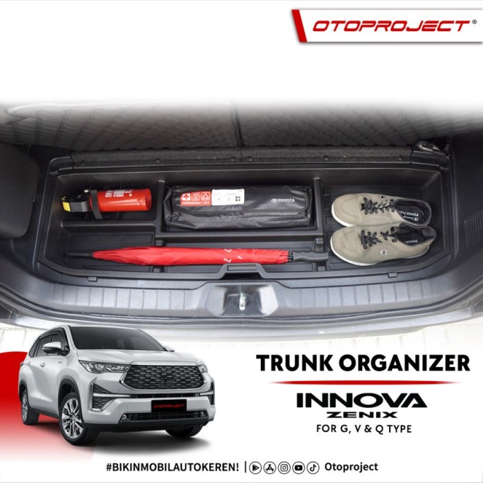 Jual Rear Trunk Organizer Box Bagasi Innova Zenix 2022 - 2023 ...
