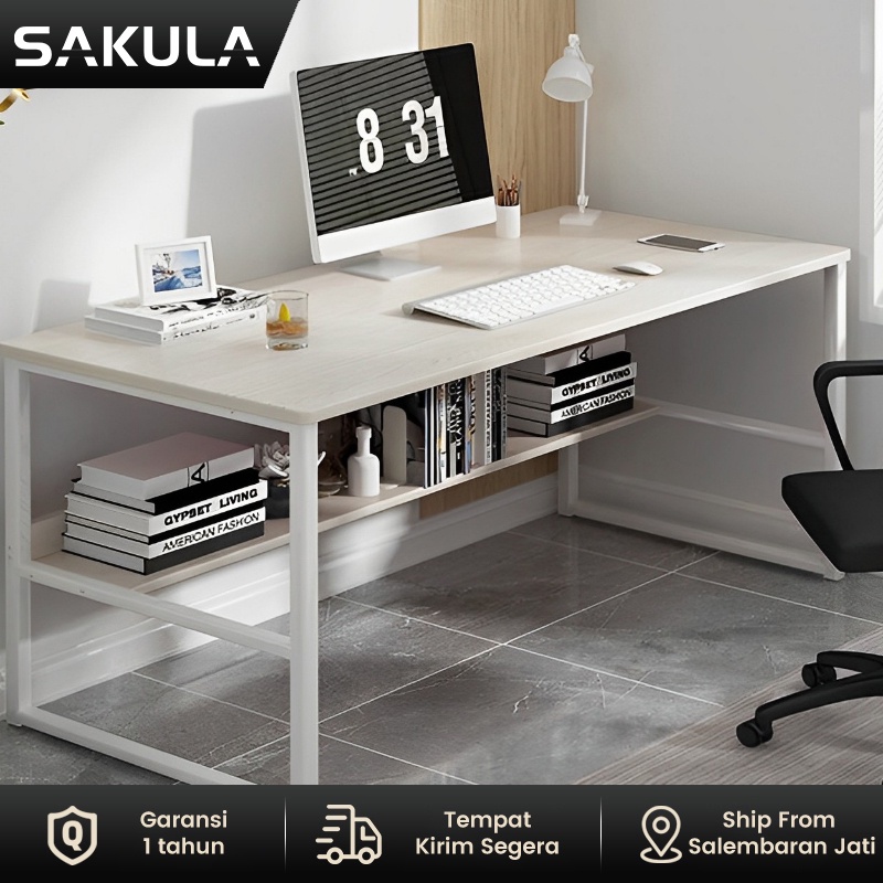 Jual WL75TG SAKULA Meja Belajar 120cm Meja kantor Meja komputer Meja ...