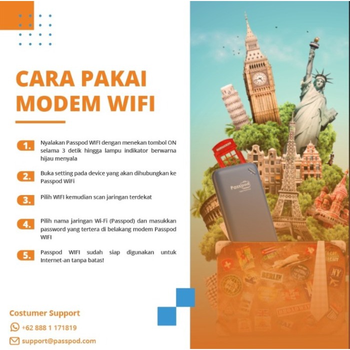 Jual Passpod Data Travel Modem WiFi Eropa UNLIMITED Europe Shopee