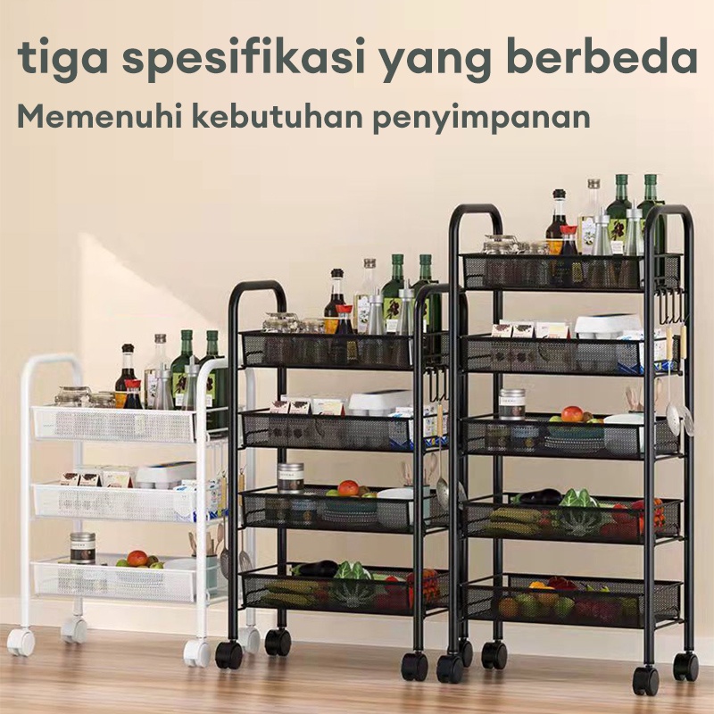 Jual big sale rak troli susun rak roda rak lantai beroda rak ruang tamu ...