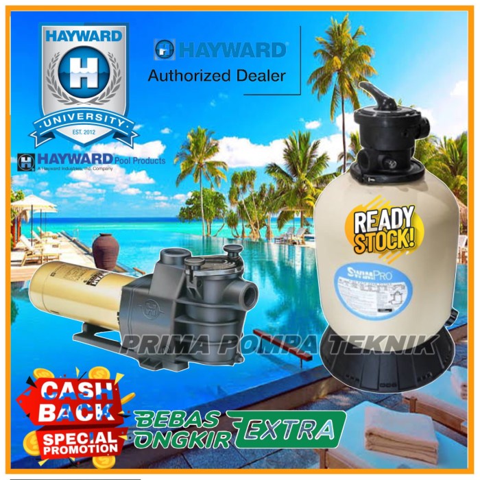 Jual Paket Pompa Air Kolam Renang Hayward 1 5hp Sand Filter Hayward