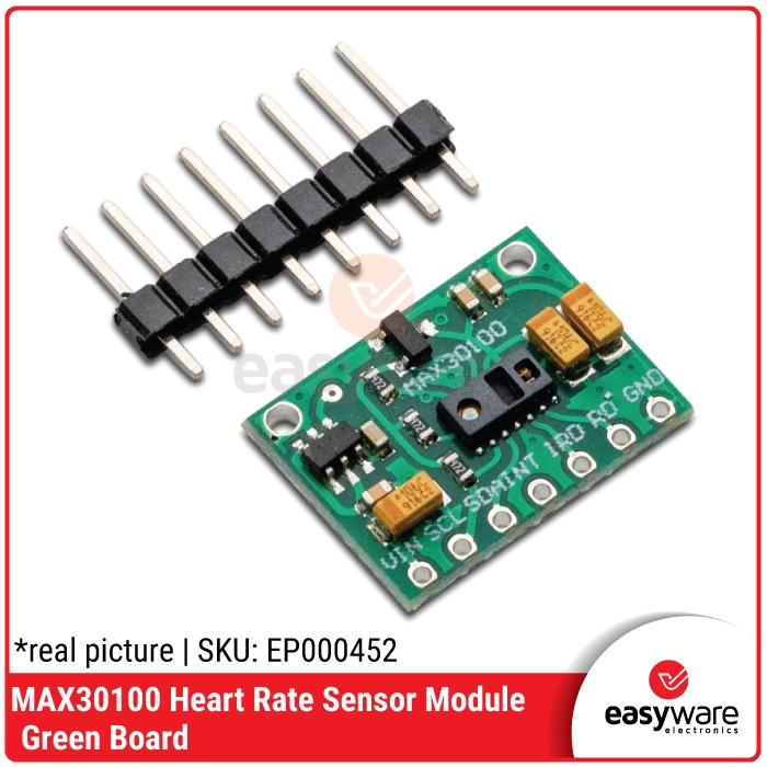 Jual MAX30100 Heart rate sensor module - GREEN BOARD CO27 | Shopee ...