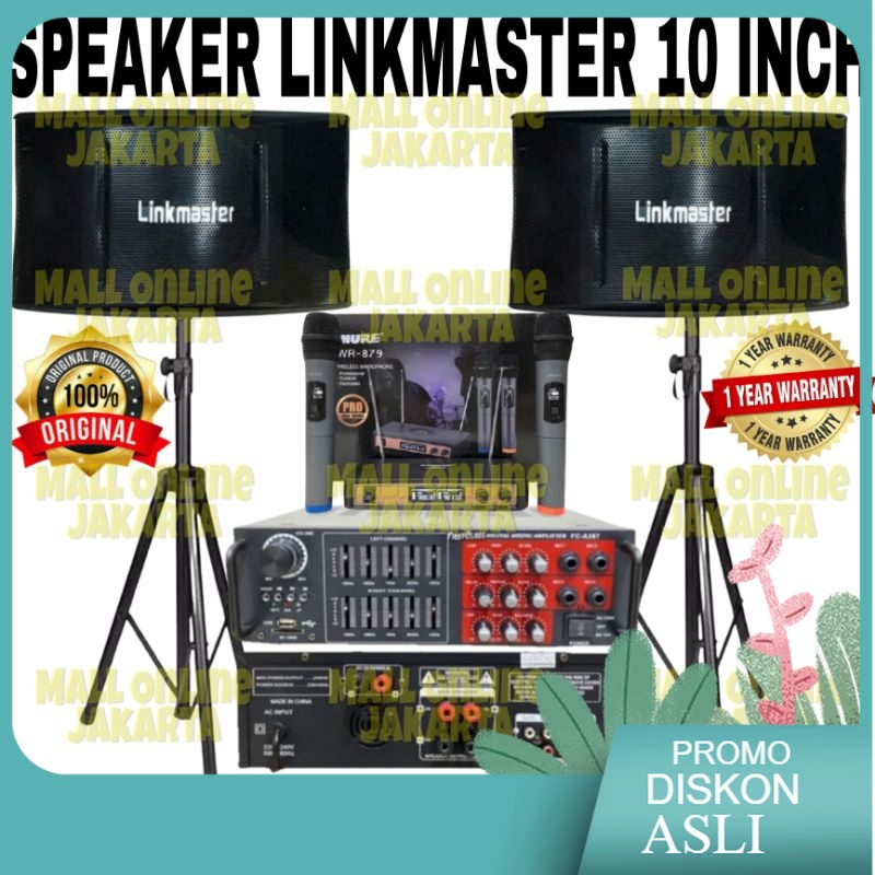 Jual Paket Karaoke Linkmaster Bluetooth Paketan Sound System Mic ...