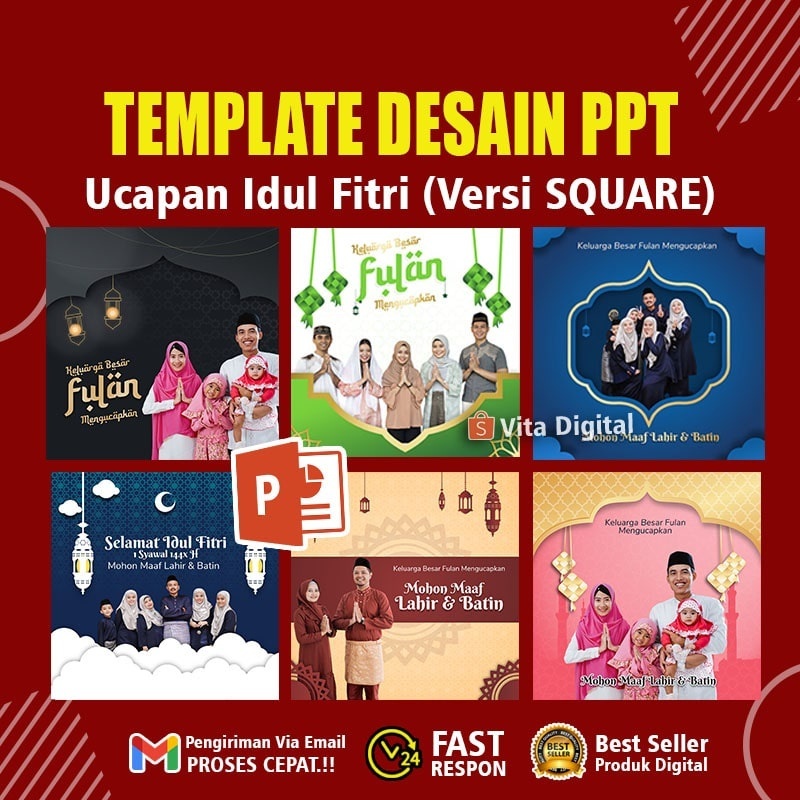 Jual 30 Template Ppt Idul Fitri Template Video Ramadhan Versi Square Tutorial Shopee Indonesia