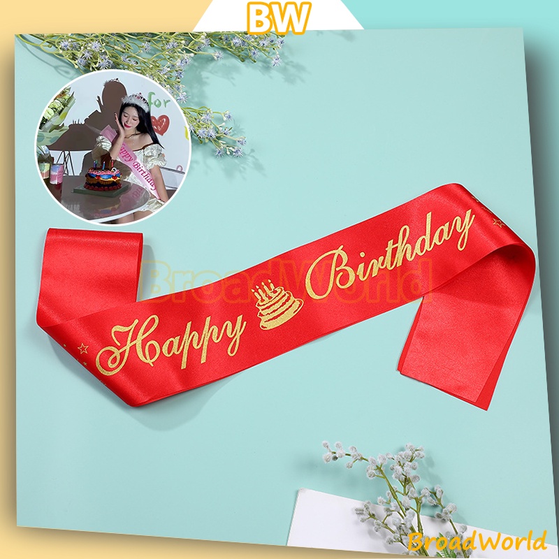 Jual Selempang Happy Birthday / Selempang Ulang Tahun / Selendang