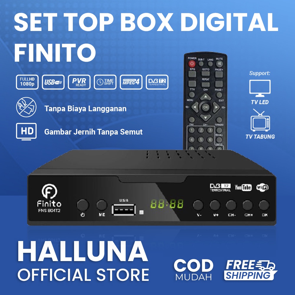 Jual PROMO Set Top Box Digital Finito Plat Besi Anti Panas, Bisa