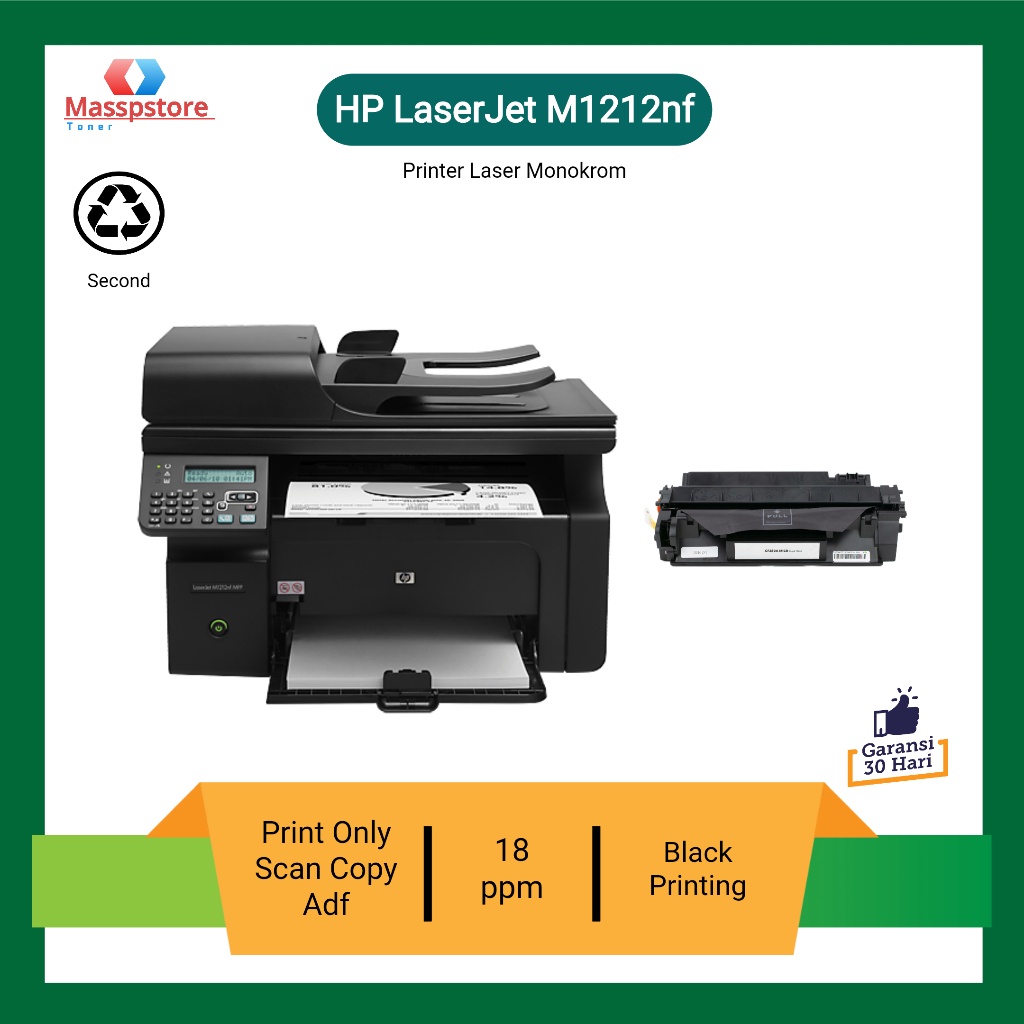 Jual Printer Hp LaserJet M1212nf MFP Printer Laser Monokrom Scan Copy