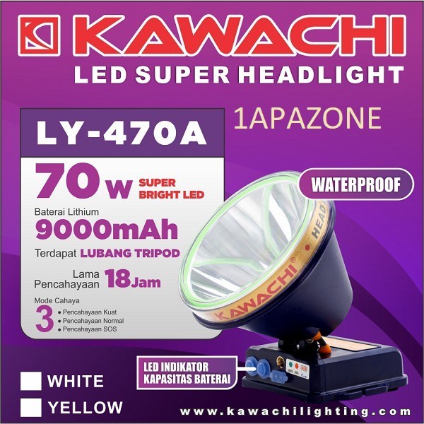 Jual Promo Cuci Gudang Senter Kepala Cod Senter Kepala Led Super Headlight Watt Kawachi Ly