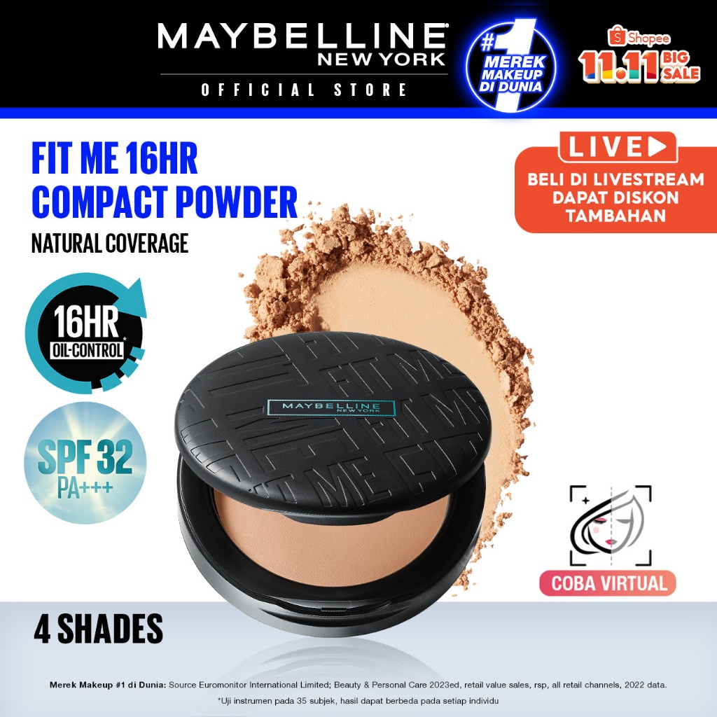 Jual [EXP JAN/MAR 2026] MAYBELLINE FIT ME MATTE + PORELESS 16 HOUR OIL