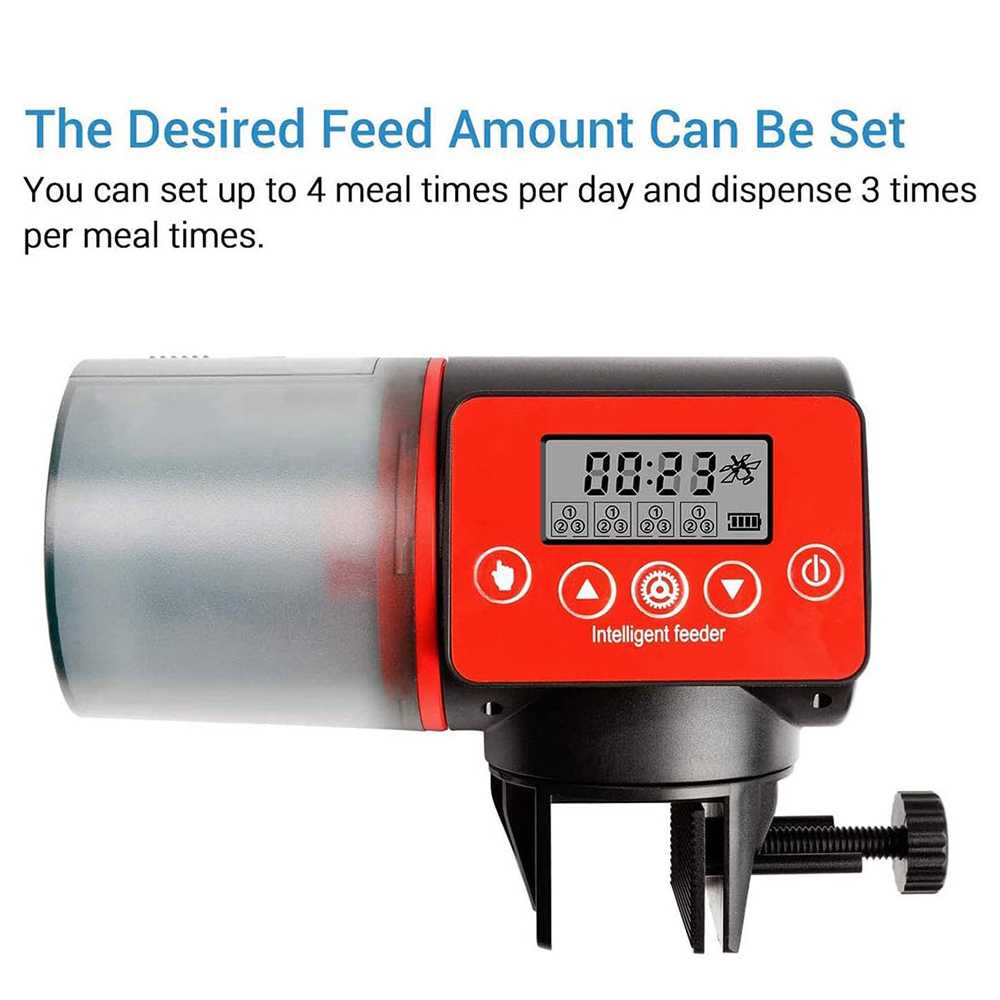Jual Fish Feeder Timer Dispenser Makanan Ikan Otomatis 200ml | Shopee ...