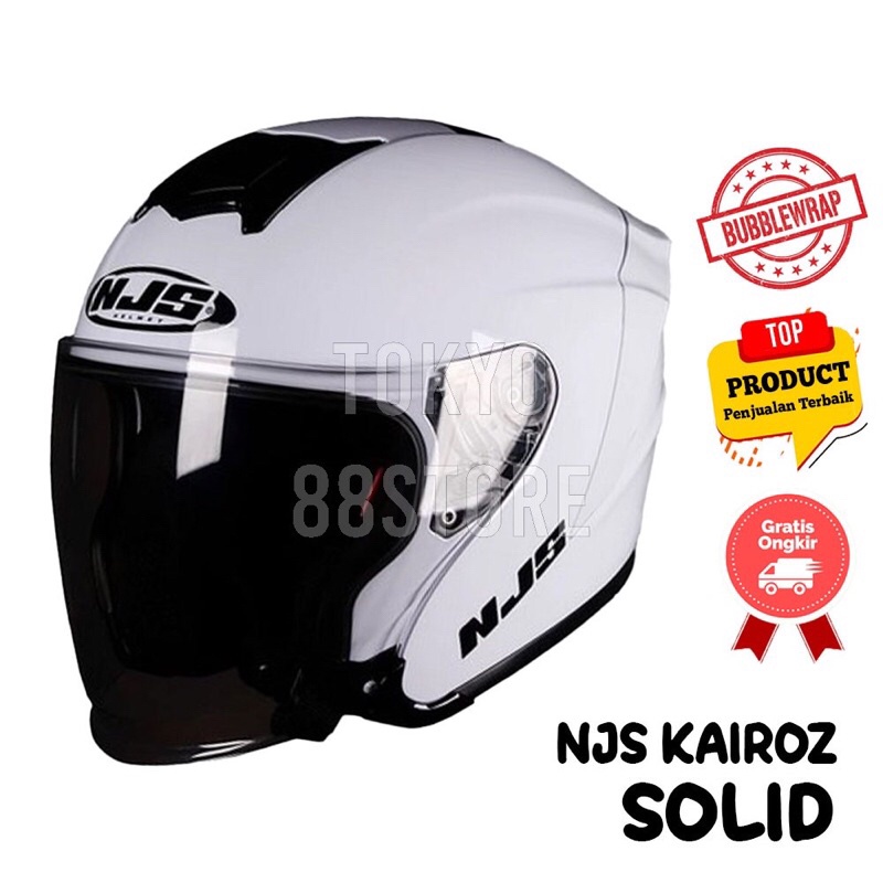 Jual Promo Helm Njs Kairoz Solid Half Face Shopee Indonesia