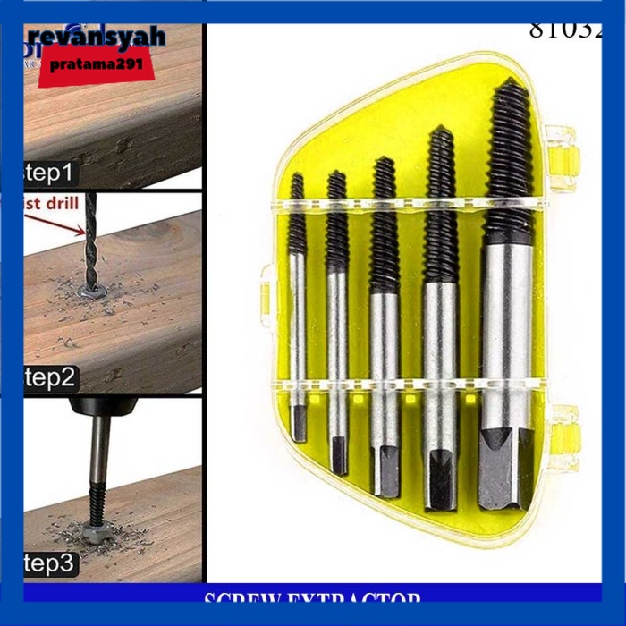 Jual Screw Extractor Set Pembuka Baut Dan Mur Rusak Tab Balik Set Shopee Indonesia