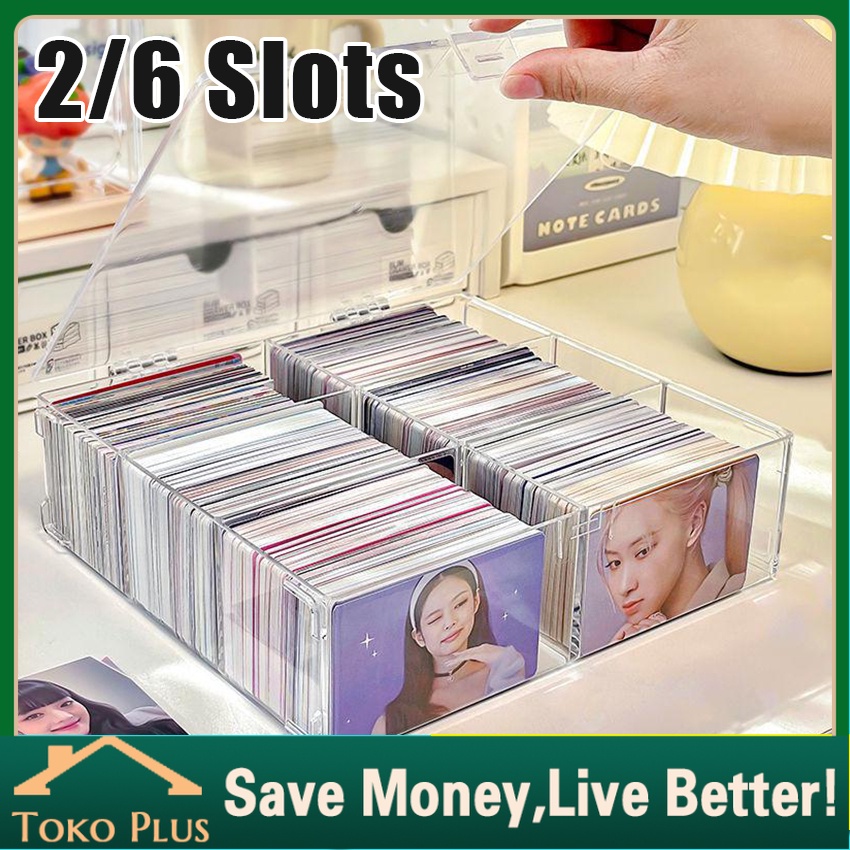 thumbnail image 2 of 1pc Transparent Storage Box Kpop Photocard Box Idol Cards Storage Containers Kpop Album Plastic Stickers Card Organizer Case I.241262981 2 of 14