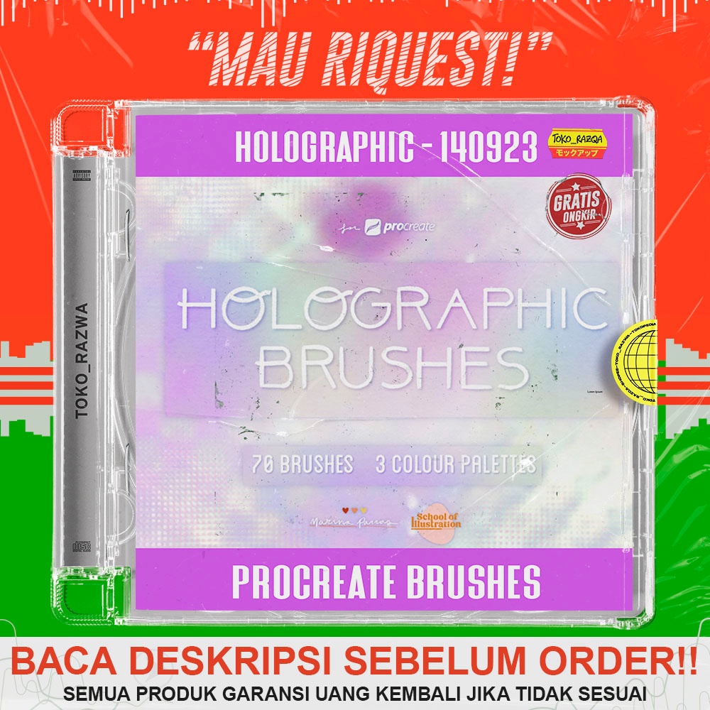 Jual Procreate Brushes - Holographic - 140923 | Shopee Indonesia