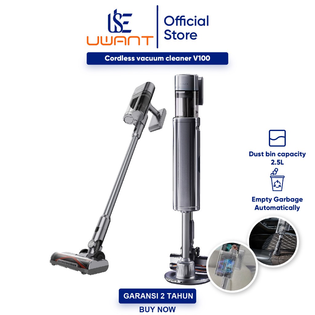 Jual UWANT V100 Smart Cordless Vacuum Cleaner Empty Garbage