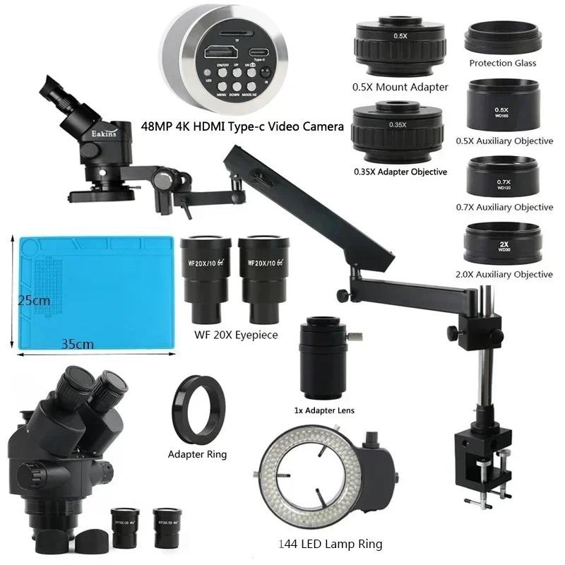 Jual Articulating Arm Pillar Clamp 3.5X-90X Simul Focal Trinocular ...