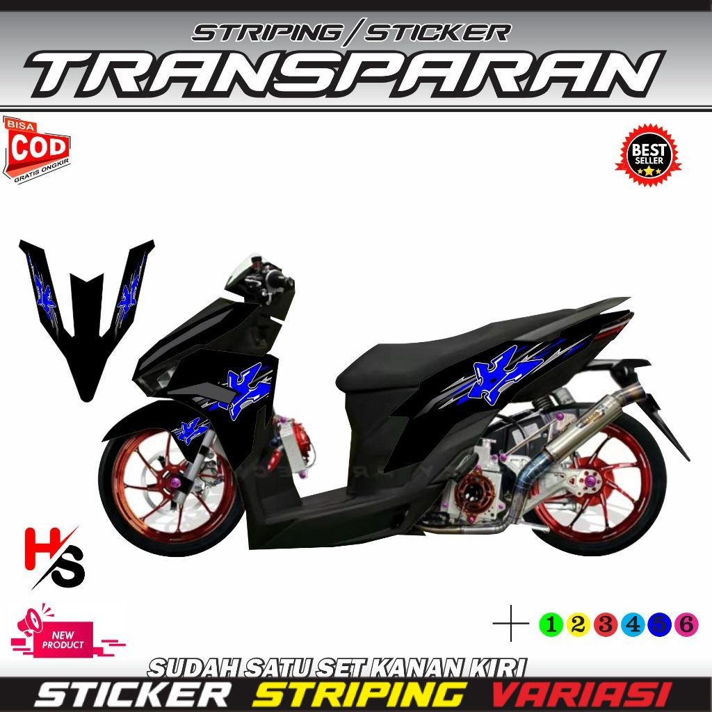Jual LIS COD STIKER STRIPING VARIASI MOTOR HONDA VARIO NEW GEN 2 2024/ ...