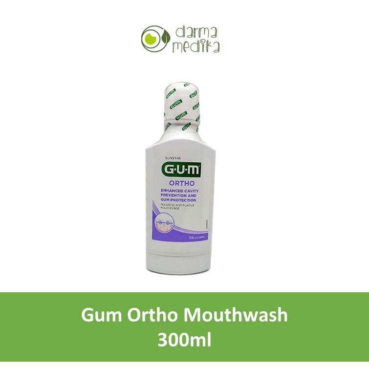 Jual GUM Mouthrinse Ortho Mouthwash 300ml 300 ml mouth rinse wash ...