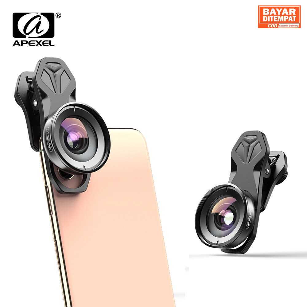 Jual ( 100% ORI ) APEXEL Lensa Kamera Smartphone 110 Degree Wide Angle ...