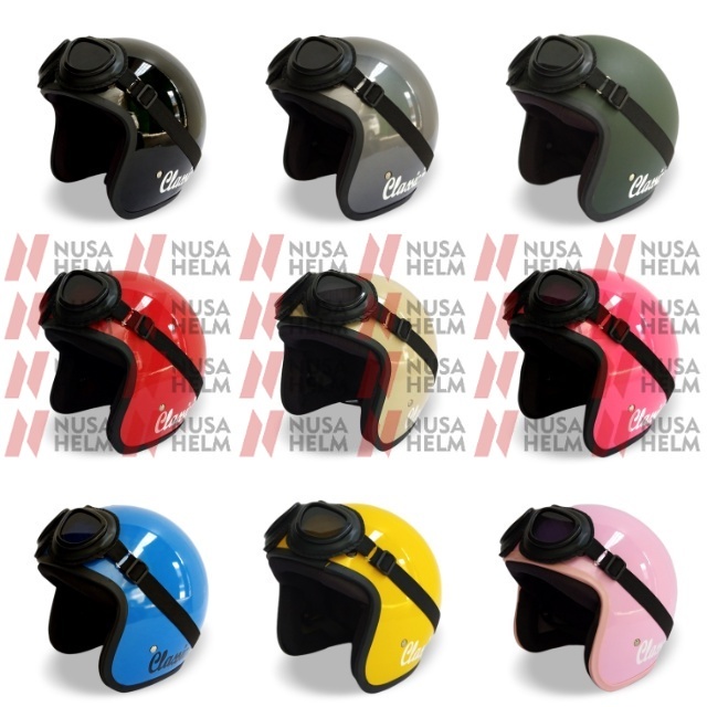 Jual Helm Bogo Classic Dewasa Retro Vintage Half Face Pria Wanita Hijab