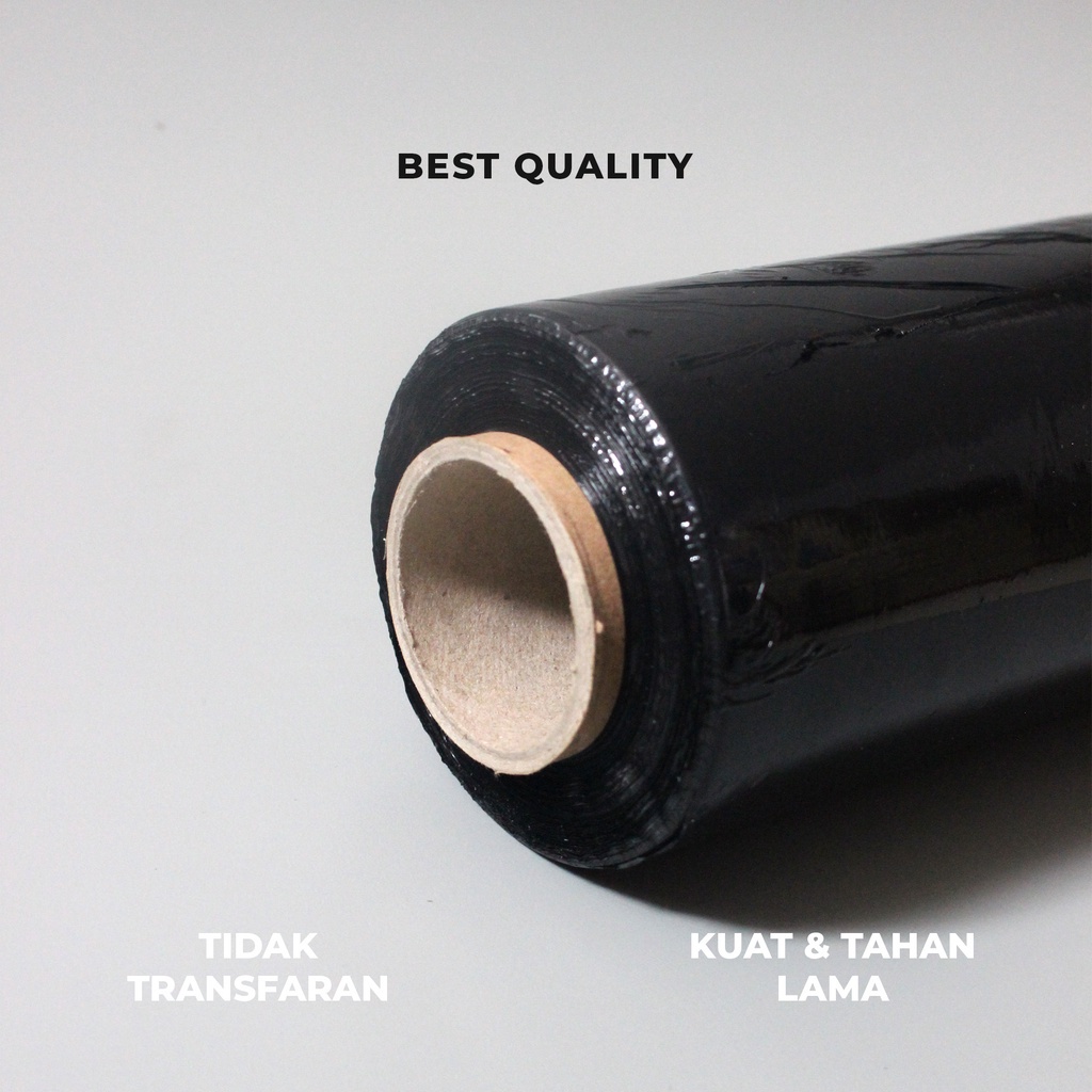 Jual Plastik Wrapping Hitam 50 cm x 300 m / Stretch Film Hitam 50 cm x ...