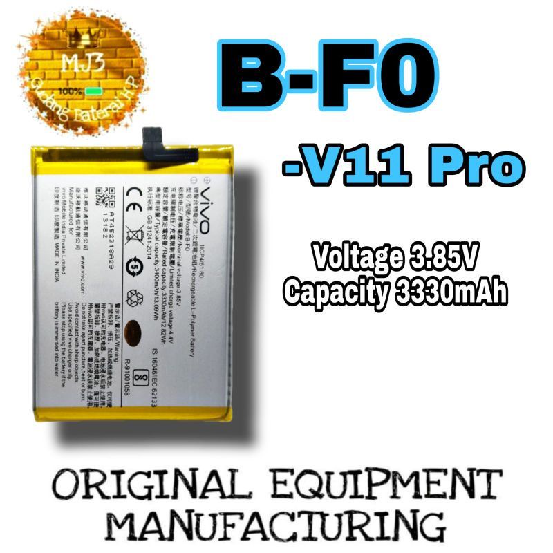 Jual Baterai Battery Original Vivo Model: B-F0 V11 Pro BF0 Battery Vivo ...