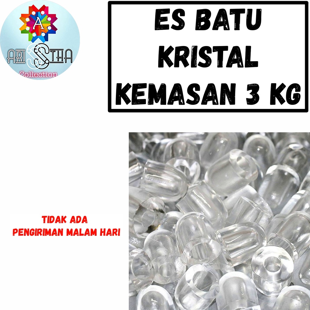 Jual Es Batu Kristal Kemasan 3 Kg Per Kemasan Shopee Indonesia