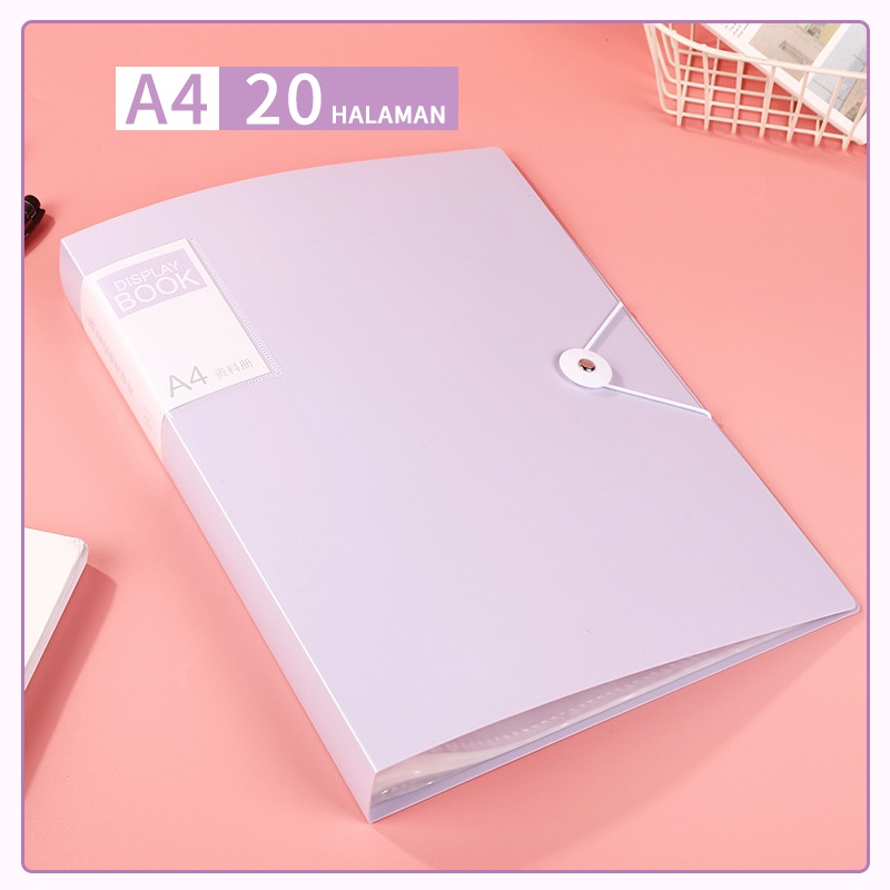 Jual map dokumen aesthetic A4 map folder f4 clear holder Document ...