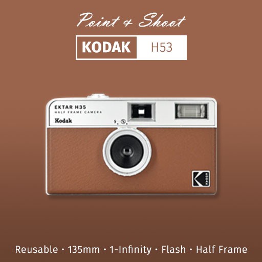 Jual Kodak Ektar H35 Half Frame Kamera Analog Reusable 35mm - Sand ...