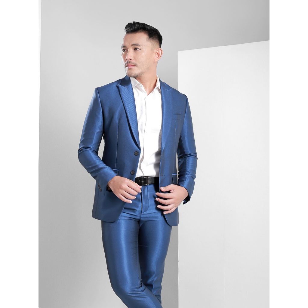 Jual Goldy Outfit Setelan Jas Celana Navy Polos New Hotma Shopee Indonesia