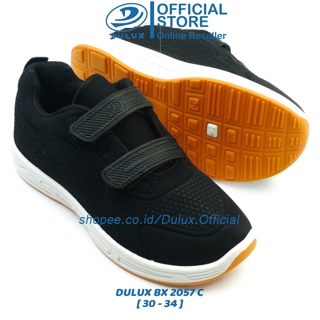 Jual DULUX OFFICIAL - SEPATU SEKOLAH WARNA HITAM PUTIH MODEL PREPET
