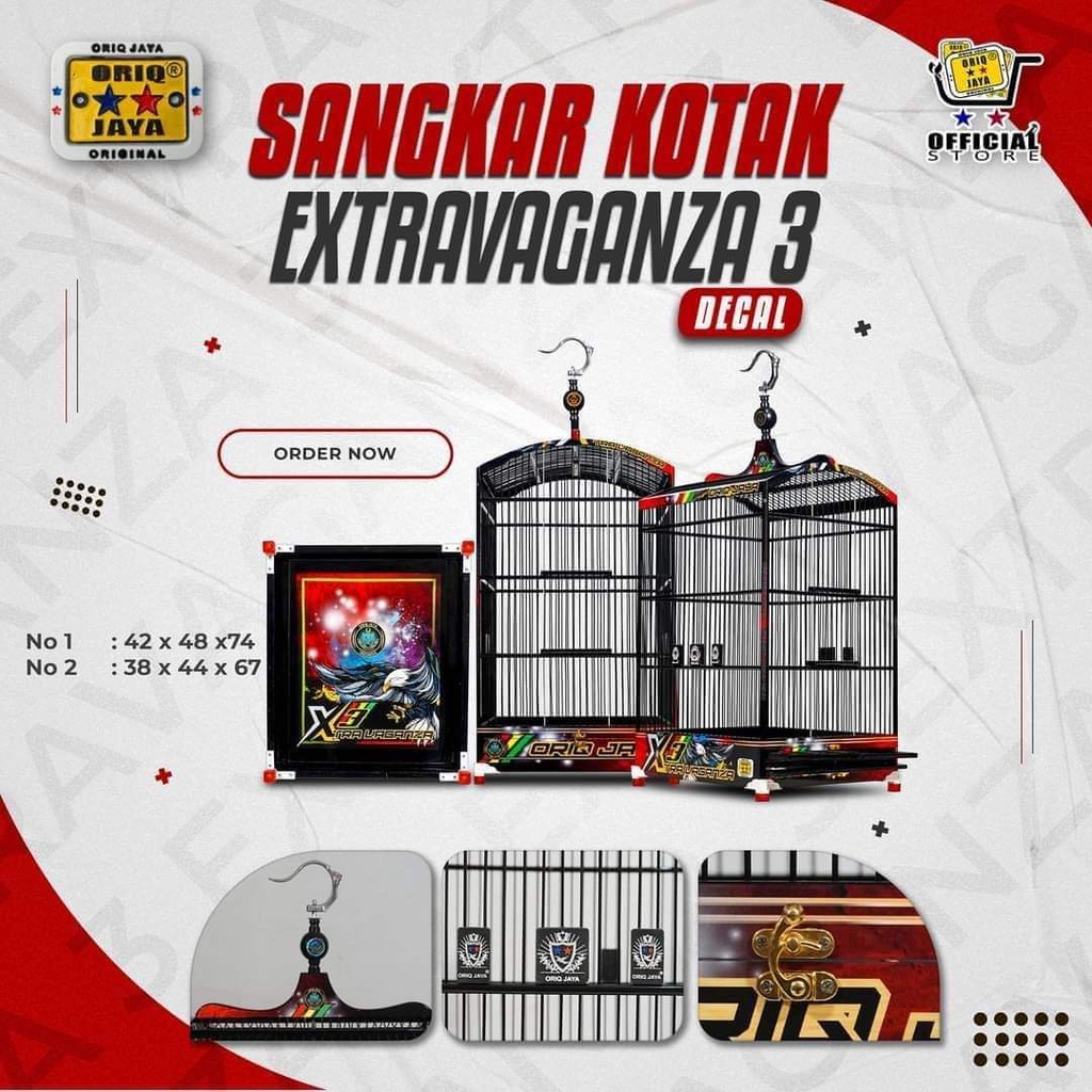 Jual Kandang Kotak Oriq Jaya Decal Sangkar Kotak Oriq No 1 2 Decal