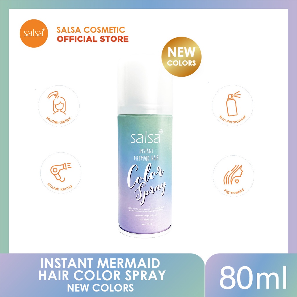 Jual SALSA Instant Mermaid Hair Color Spray - Semir Rambut Temporary ...