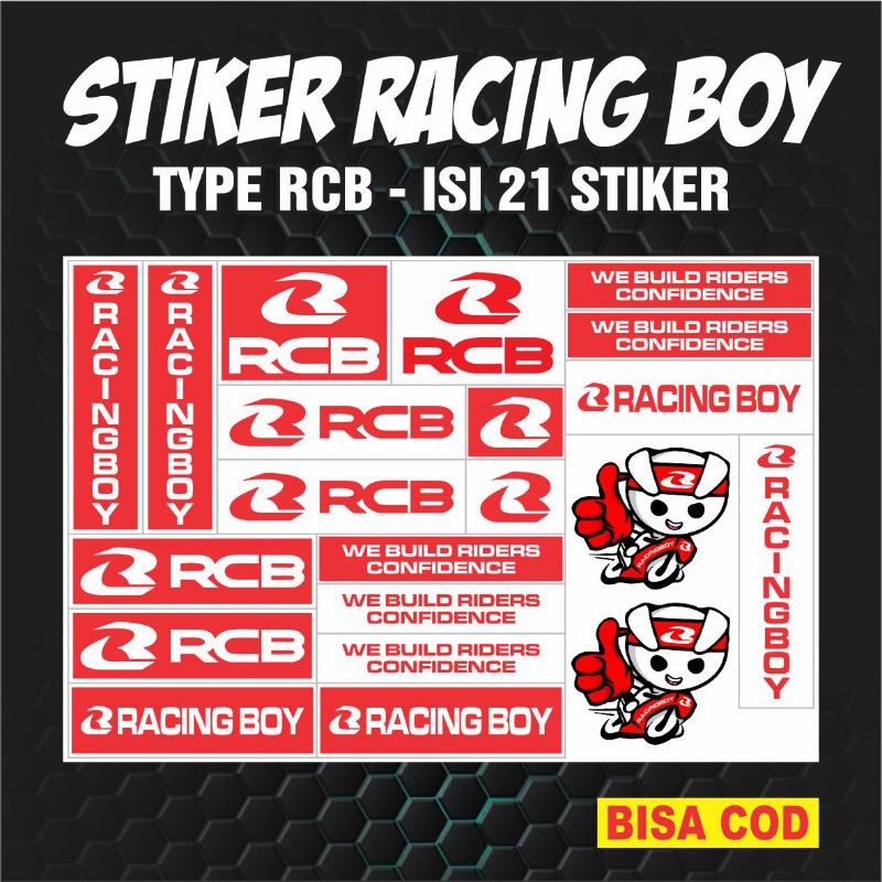 Jual Stiker Racing per pack isi 24, 22, 21 Tahan air | Shopee Indonesia