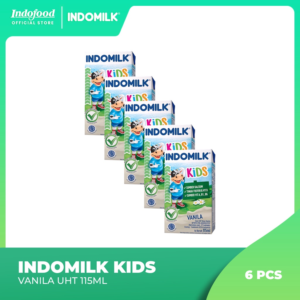 Jual 5 PCS - Indomilk Kids Vanila 115 mL | Shopee Indonesia