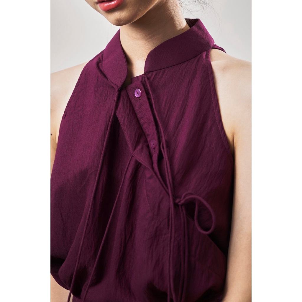 Jual PAFON Yin Dress - Maroon | Shopee Indonesia