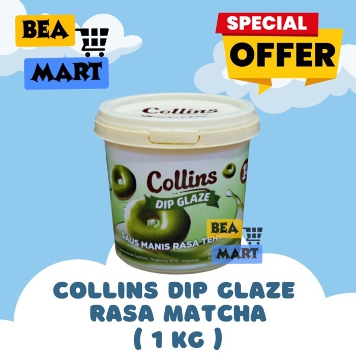 Jual COLLINS DIP GLAZE MATCHA 1 kg | Selai Topping Roti Donat Green Tea ...
