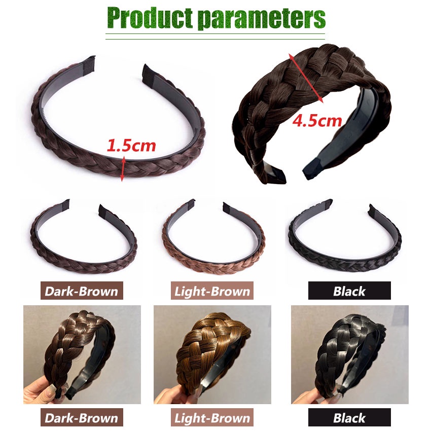 Jual Bando Kepang Rambut Alami Lebar 1.5-4.5Cm Bando Rambut Kepang ...