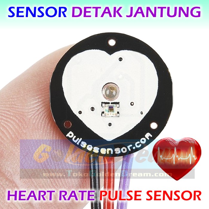 Jual Sensor Detak Jantung Pulse Heart Rate Bio Analog Optical Arduino ...