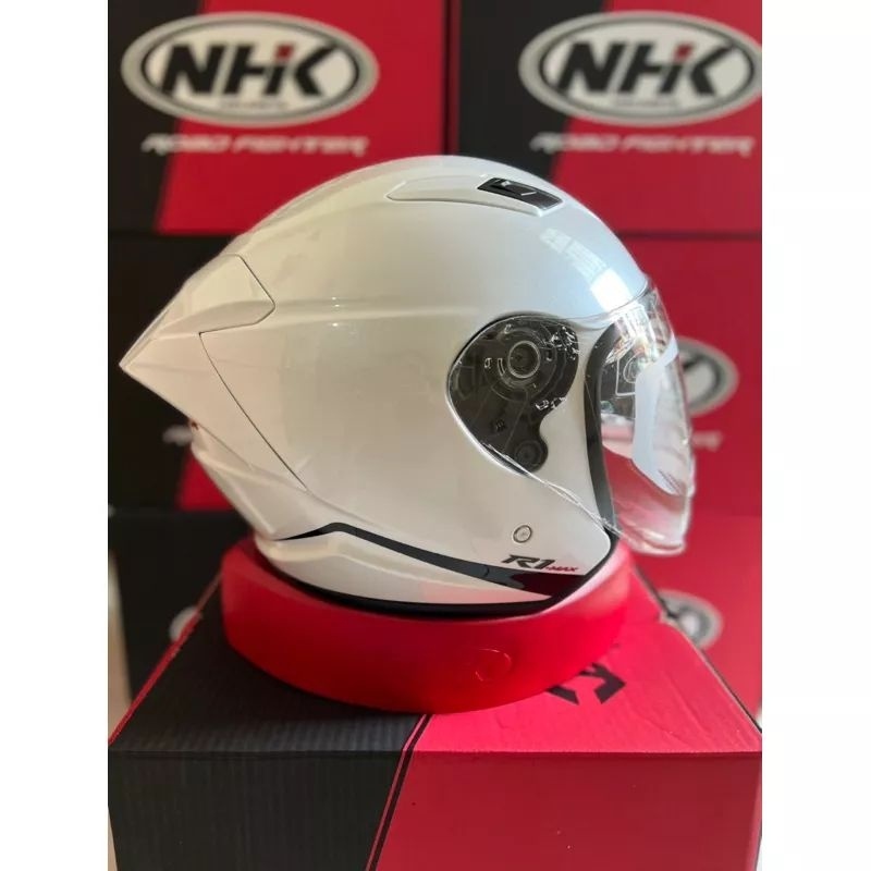 Jual HELM NHK R1 MAX SOLID FULL WARNA DOUBLE VISOR ORIGINAL | Shopee ...