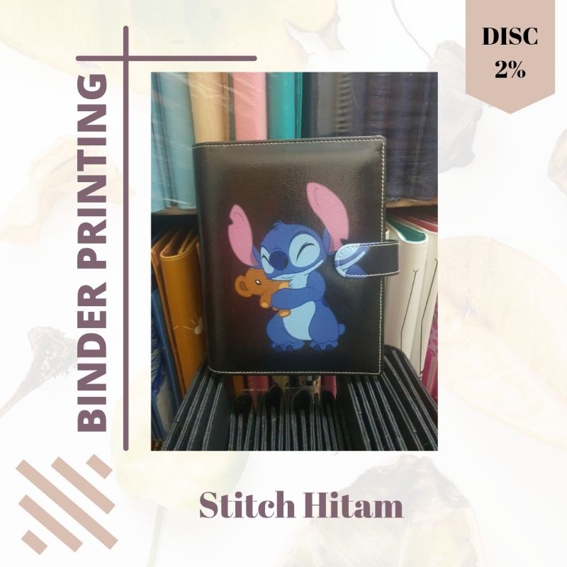 Jual Binder Printing motif stitch kulit Sintesis A5 ( 20 ring ...