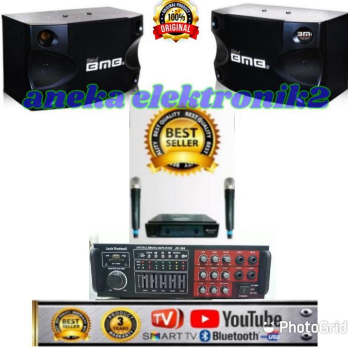 Jual Paket Karaoke Sound System Speaker Bmb 8 Amplifier Dan Mic