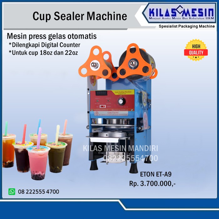 Jual Eton Et A9 Cup Sealer Mesin Press Gelas Otomatis Shopee Indonesia 9837