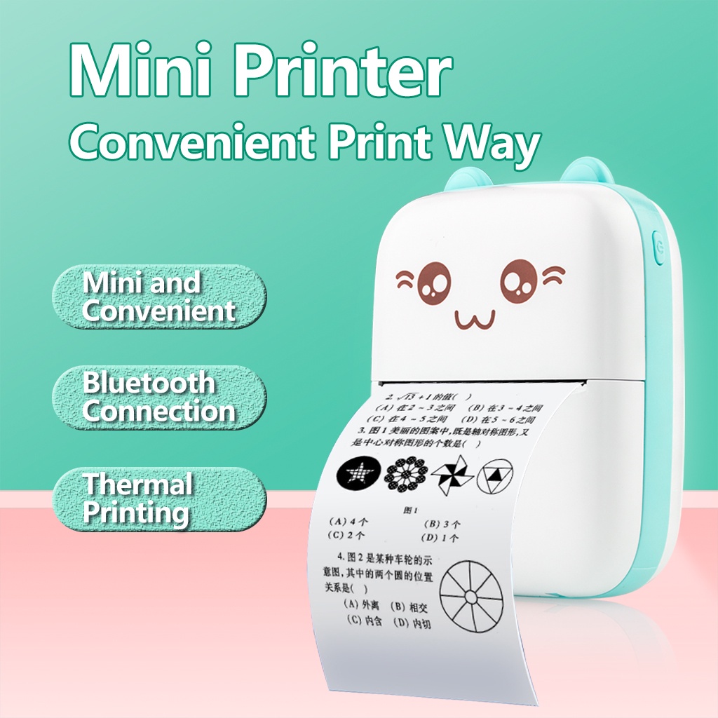 Jual Alat Print Mini Portable Thermal Label Memo Receipt Kertas Paper ...