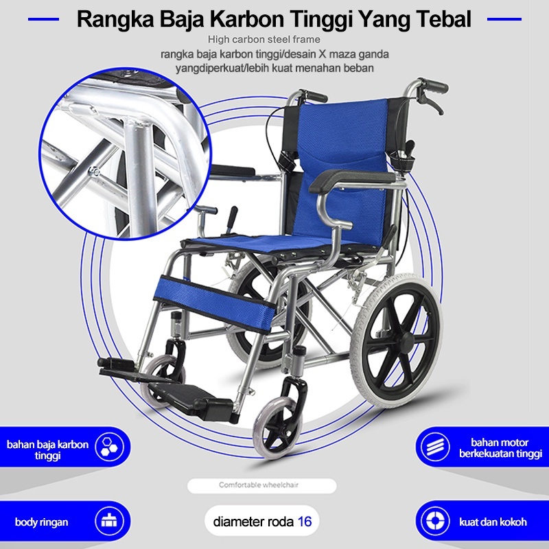 Jual HOUSE&HOME RH124 Kursi Roda Travel Standard Rumah Sakit Kursi Roda ...