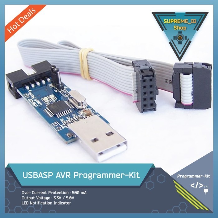 Jual USB ISP USBASP Arduino AVR Programmer Chip Microcontroller Burner ...
